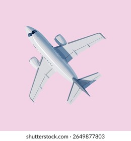 Gráfico de plano de viagem e férias em design de vetor isométrico simples, avião a jato de companhia aérea em design isométrico com fundo limpo