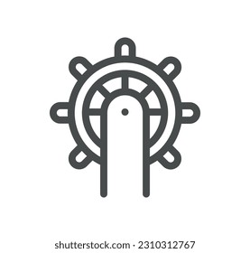 Travel and vacation related icon outline and linear vector.