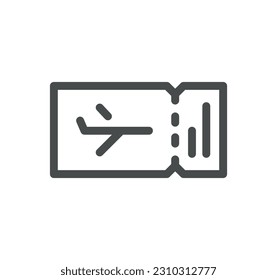 Travel and vacation related icon outline and linear vector.