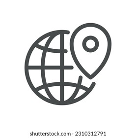 Travel and vacation related icon outline and linear vector.