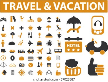 travel & vacation signs. vector