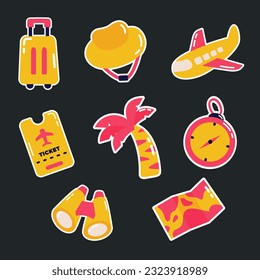 Travel and Vacation Sticker Set