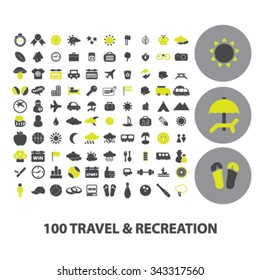 travel, vacation, tourism icons, signs vector concept set for infographics, mobile, website, application
