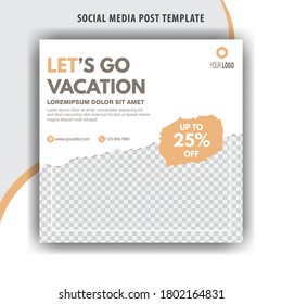 Travel vacation tourism for social media banner