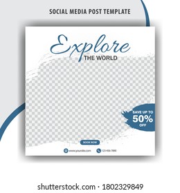 Travel vacation tourism for social media banner