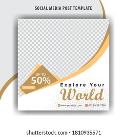 Travel vacation tourism for social media banner