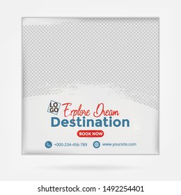 Travel vacation tourism web banner ads