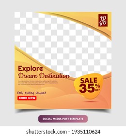 Travel vacation tourism web banner