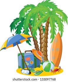 Travel vacation vector background
