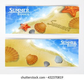 Travel and vacation vector banners