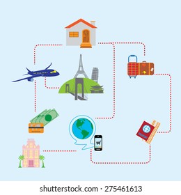 Travel   and vacation  Vector icons 