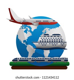travel vacations airplane cruise ship and train world