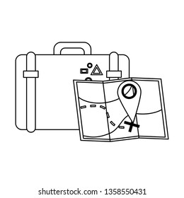 Travel and vacations in black and white