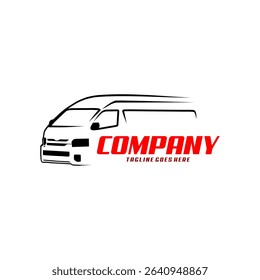 travel van abstract transport logo illustration