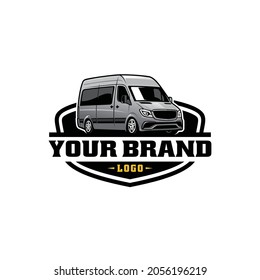 travel van car - delivery car - camper van vector isolated logo design