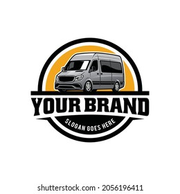 travel van car - delivery car - camper van vector isolated logo design
