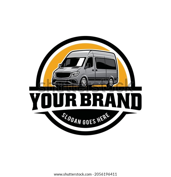 travel van car - delivery car - camper van\
vector isolated logo\
design\
