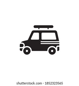  Travel Van Solid Style Icon. EPS 10 File