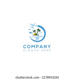 Travel vector art logo design