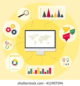 Travel vector design set