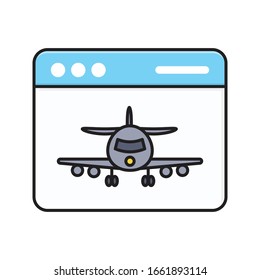 travel vector flat color icon 