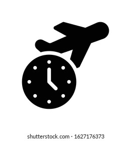 travel vector glyph flat icon 