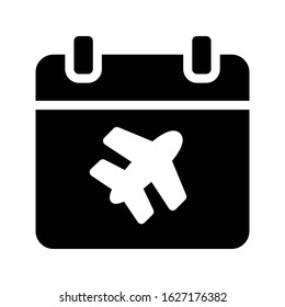 travel vector glyph flat icon 