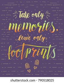 Travel. Vector hand drawn illustration for t-shirt print or poster with hand-lettering quote. Motivation phrase.