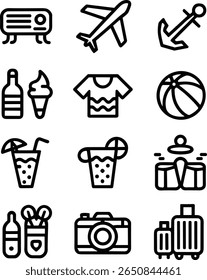 Ícone de vetor de viagem com design de plano de fundo .