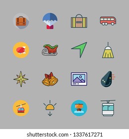 travel vector icon set