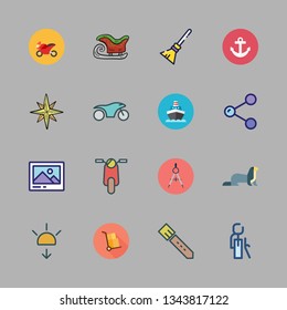 travel vector icon set