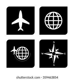 travel  vector icon set