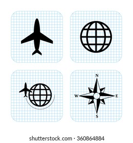travel vector  icon set