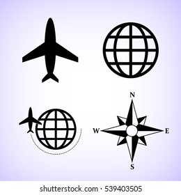 travel  vector icon set