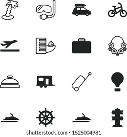 travel vector icon set such as: airplane, nautical, hot, rolling, rv, resort, sketch, voyage, cycle, airline, airport, mountain, post, arrow, direction, balloon, linear, lobby, box, empty, snorkel