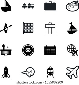travel vector icon set such as: cars, metro, restriction, paddle, creative, warning, vacation, restricted, plan, parking, sport, launch, rowing, international, post, lake, board, walking, guide