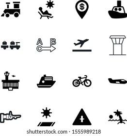 travel vector icon set such as: junction, tropical, marker, route, square, airline, door, handbag, button, uk, health, biking, finance, chair, wheel, path, wood, controller, roll, joy, kid, childhood