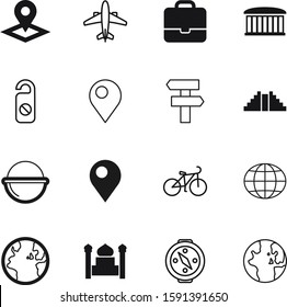 travel vector icon set such as: bonfire, message, blank, do, school, room, voyage, portfolio, muslim, traditional, tourist, logistic, islamic, faith, interface, pot, wing, mayan, ruin, pyramids, wood