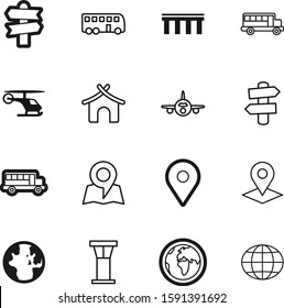 travel vector icon set such as: passenger, network, creative, pictogram, coach, decoration, thin, cottage, digital, international, bubble, beach, around, cargo, flying, sky, australia, local, ecology