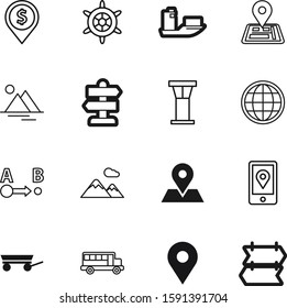 travel vector icon set such as: sphere, market, control, vehicle, discovery, bus, global, bubble, cute, excursions, icons, world, emblem, route, handle, cool, 3d, technology, round, screen, trailer