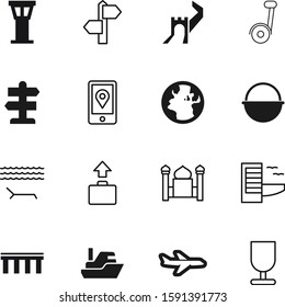 travel vector icon set such as: shipping, room, line, commercial, nature, search, web, lounger, clip, china, boat, box, holiday, historic, comfort, water, journey, cauldron, season, globe, beachside