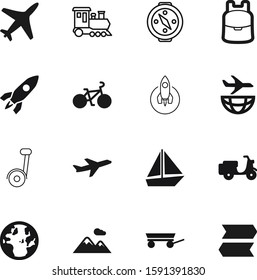 travel vector icon set such as: way, south, water, worldwide, orientation, wave, signpost, sail, post, skateboard, childhood, hill, boat, electric, equipment, startup, network, guidance, marine