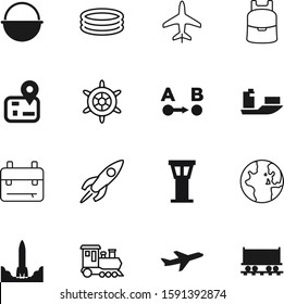 travel vector icon set such as: motion, start, round, internet, mark, old, crossing, sea, outdoor, pin, adventure, steam, kid, plan, wheel, path, future, swimming, global, spa, containers, discovery