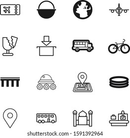 travel vector icon set such as: culture, security, journey, button, border, ticket, mountain, traditional, golden, set, scan, auto, health, jet, icons, beach, terror, tickets, star, home, bike