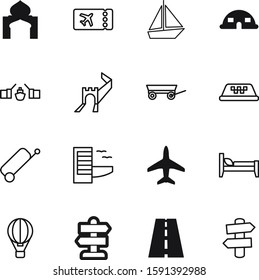 travel vector icon set such as: drawbridge, asia, horse, fishing, stone, china, cut, estate, architectural, hot, baggage, traveler, ticket, trailer, freedom, fashion, logistic, baloon, yellow, aerial