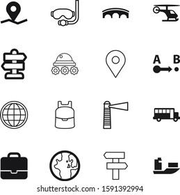 travel vector icon set such as: boat, cruise, swim, house, propeller, vacation, automobile, rover, work, ship, landmark, route, tower, construction, aircraft, research, accessory, icons, urban