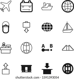 travel vector icon set such as: man, shadow, flight, egypt, speed, reception, pin, knowledge, arrow, mayan, registration, south, fly, sail, rail, food, navigation, bonfire, aircraft, sailboat, hot