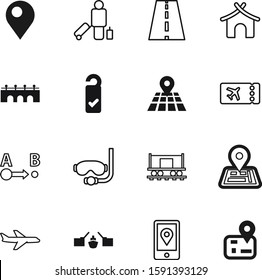 travel vector icon set such as: tube, tree, door, relaxation, holiday, make, geo, airport, distance, petersburg, grey, doorknob, service, swim, speed, man, case, creative, stripe, boarding, diving