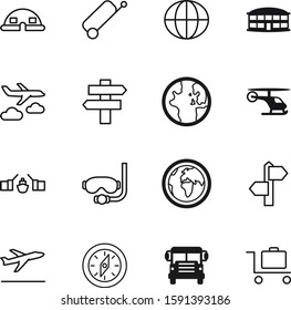 travel vector icon set such as: painting, dome, outline, outdoor, navigational, north, gray, logistic, auto, underwater, text, old, compass, australia, empty, decision, art, silver, up, cart, copter
