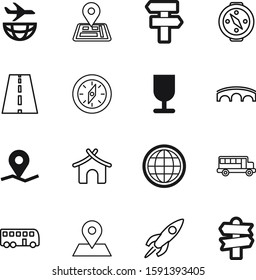 travel vector icon set such as: east, box, highway, orienteering, south, spaceship, real, water, cartography, housing, shopping, network, set, label, roadside, passenger, shuttle, find, speed